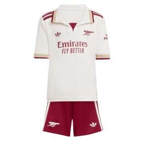 Billiga Arsenal William Saliba #2 Tredjeställ Barn 2025-26 Kortärmad (+ Korta byxor)